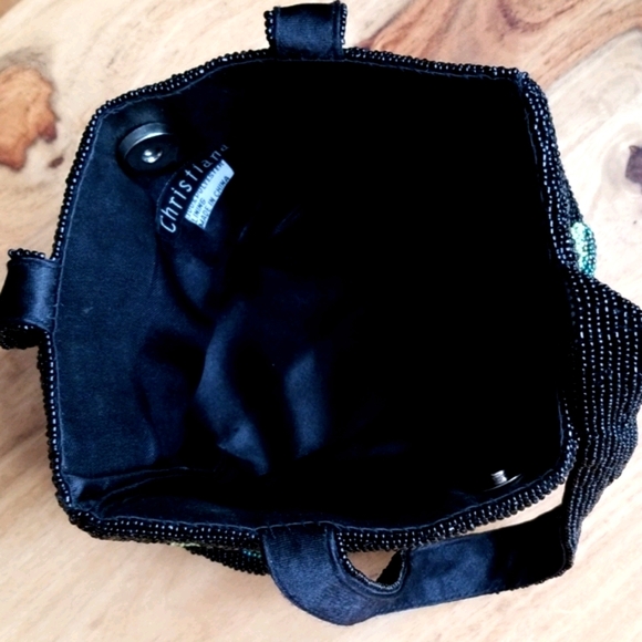 Vintage Christiana Floral Micro Bead Evening Bag - Picture 9 of 11